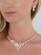Angela Rose Gold Freshwater Pearl Necklace Set