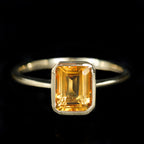 Yellow Gold 1.60 Carat Citrine Ring