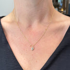Yellow Gold 0.44 Carat Shield Cut Diamond Charm/Pendant