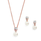 Becky Rose Gold Faux pearl Pendant Set