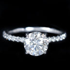 1.70 Carat Round Brilliant Cut Diamond Engagement Ring
