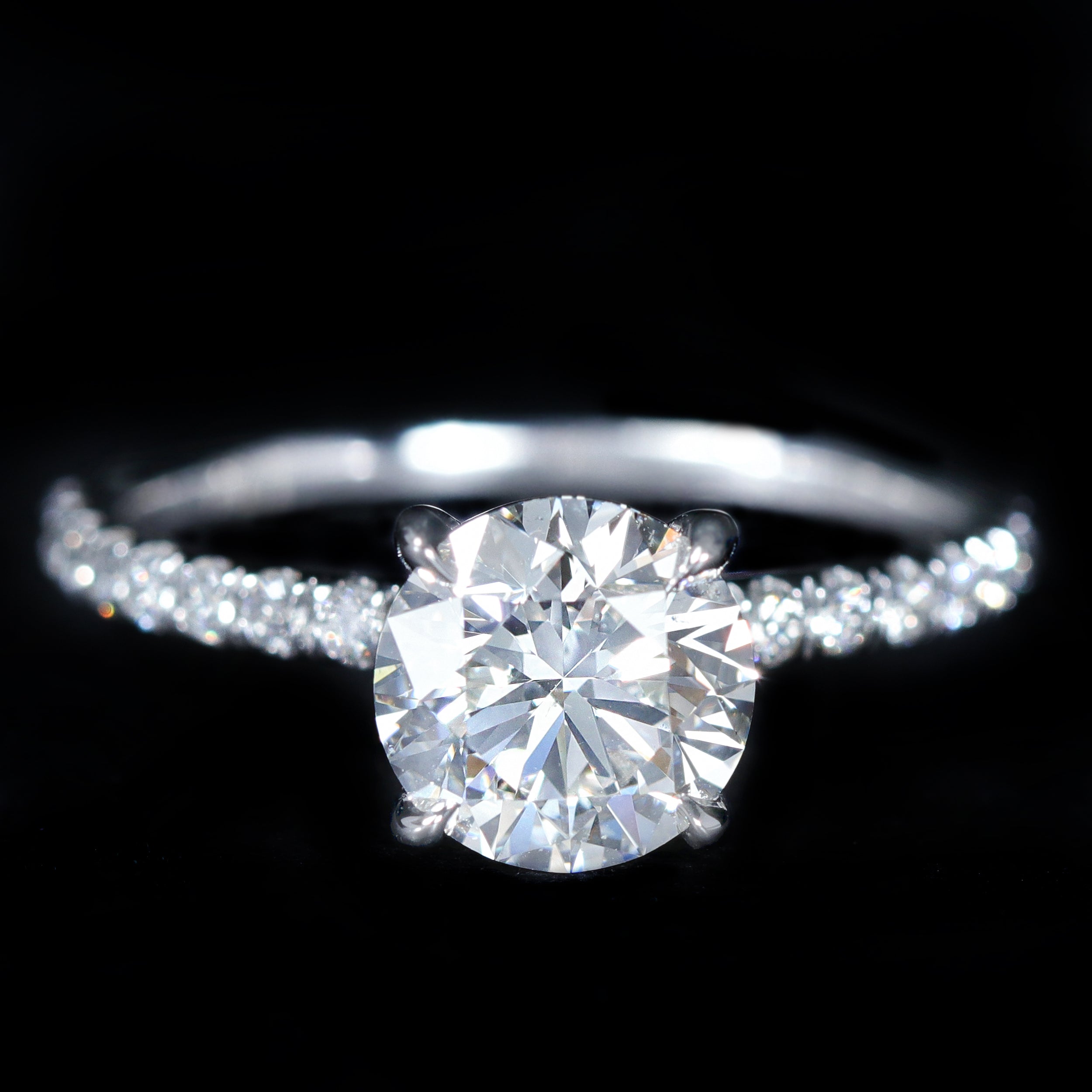1.70 Carat Round Brilliant Cut Diamond Engagement Ring