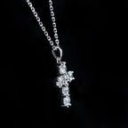 White Gold 0.75 CTW Diamond Cross Pendant