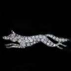 Edwardian 1.20 CTW Diamond and Ruby Fox Brooch