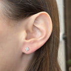 White Gold 0.22 CTW Diamond Stud Earrings