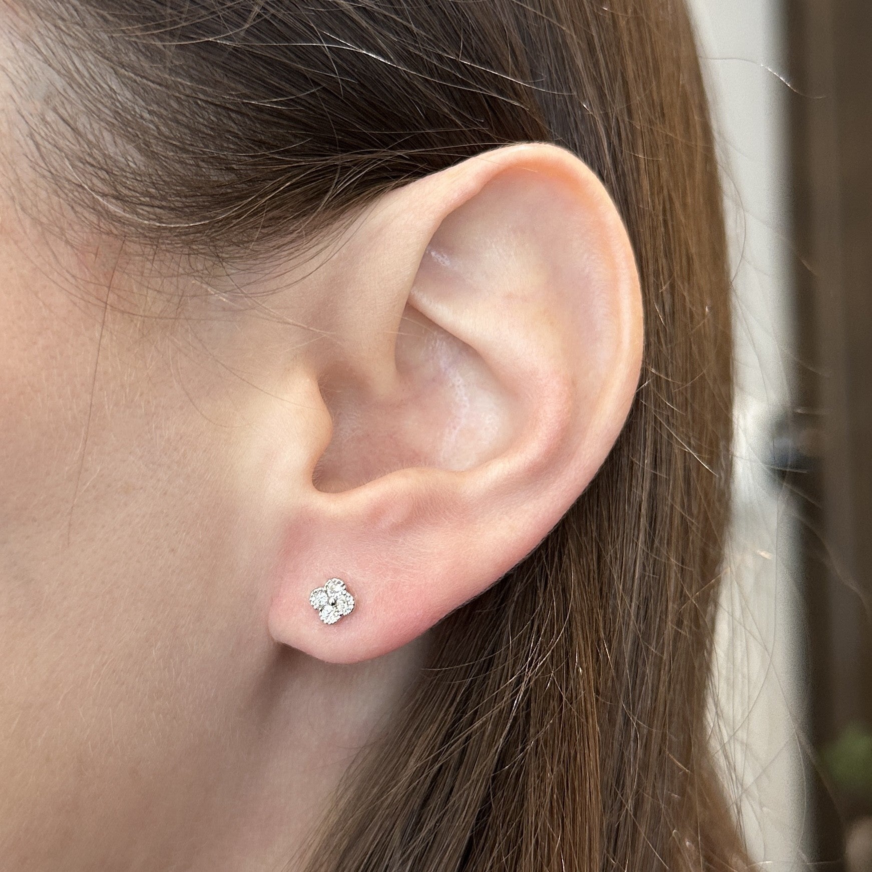 White Gold 0.22 CTW Diamond Stud Earrings