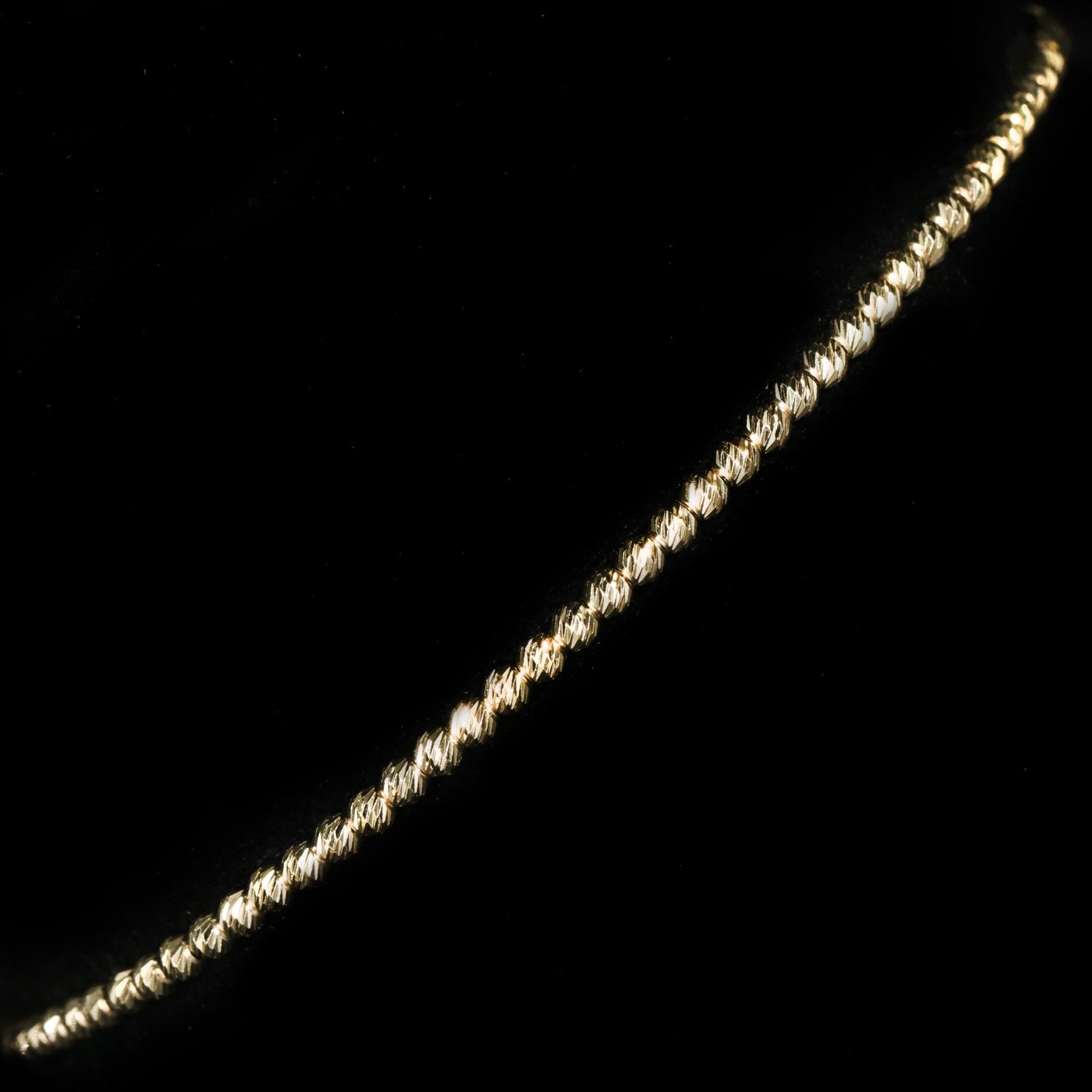 Yellow Gold Diamond Cut Bead Bracelet