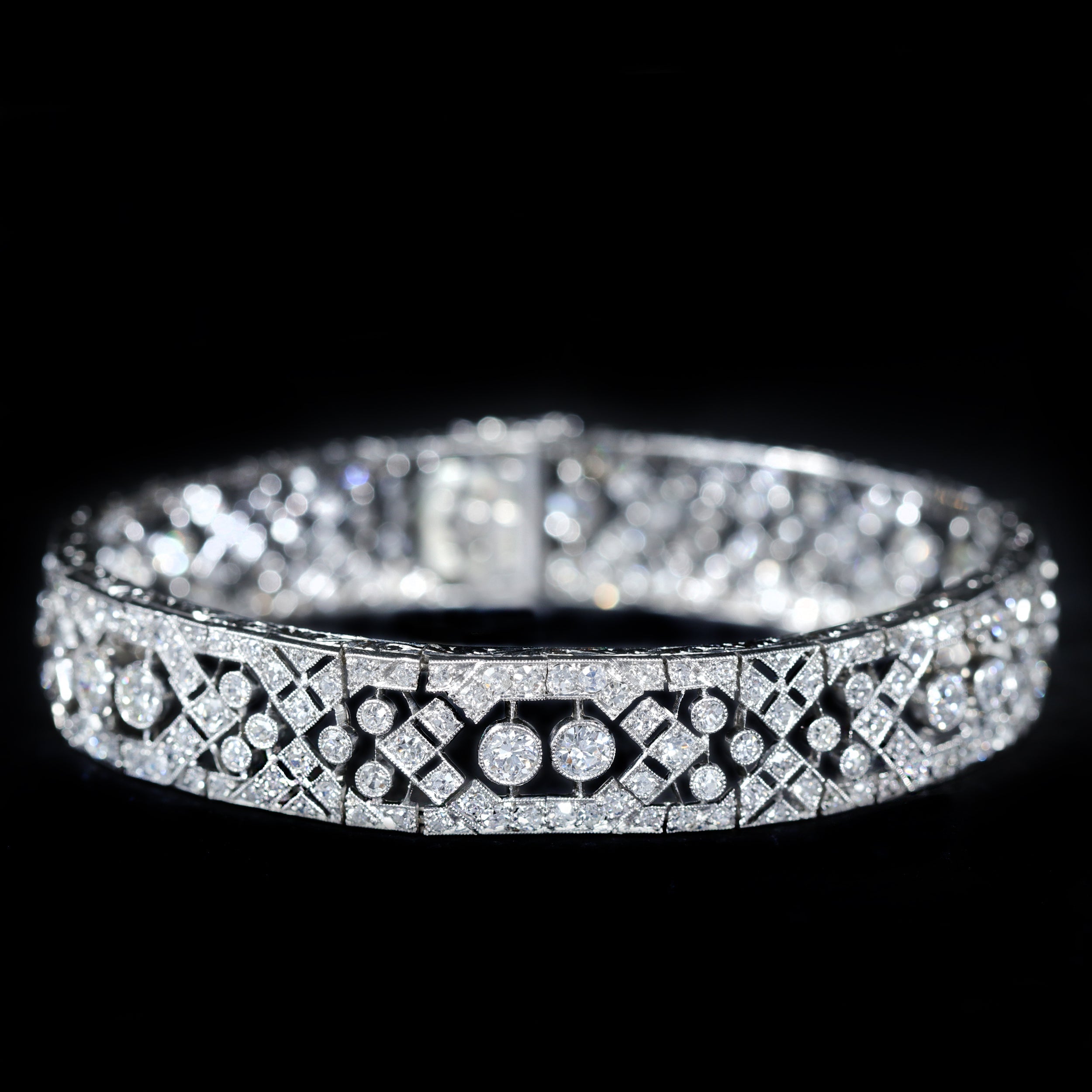 French Art Deco 11.50 CTW Diamond Bracelet