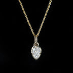 Yellow Gold 0.51 Carat Pear Cut Diamond Charm/Pendant