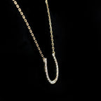 Yellow Gold 0.23 CTW Diamond Horseshoe Necklace