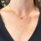 Yellow Gold 1.59 Carat Citrine Necklace