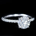 1.70 Carat Round Brilliant Cut Diamond Engagement Ring