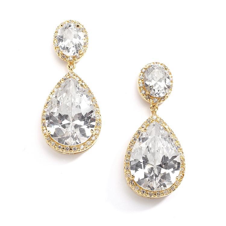 Freya Pear cut diamond Earrings