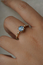 Parti Sky Blue Starbrite Sapphire Nereid Ring