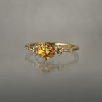 Golden Yellow Montana Sapphire Water Lily Ring