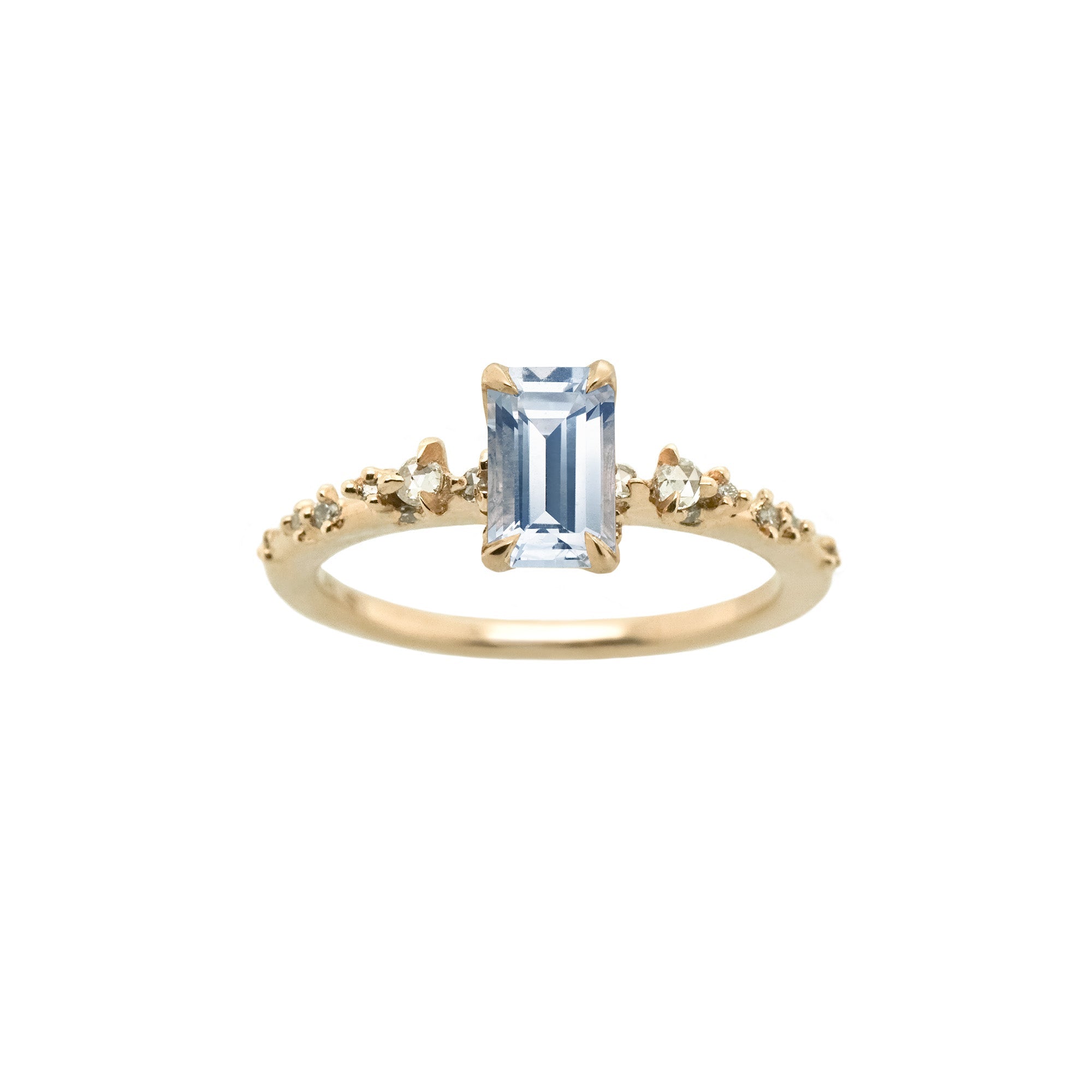 Emerald Cut Sapphire Nereid Ring