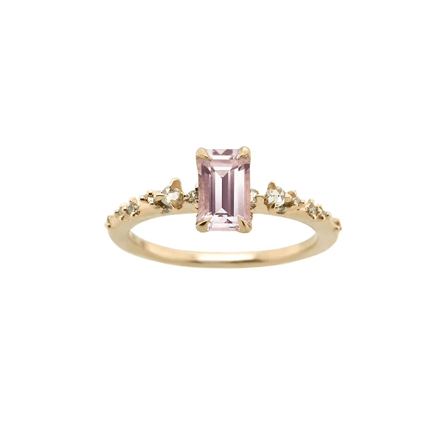 Emerald Cut Sapphire Nereid Ring