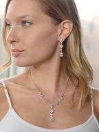 Nicolina Simulated Diamond Necklace set