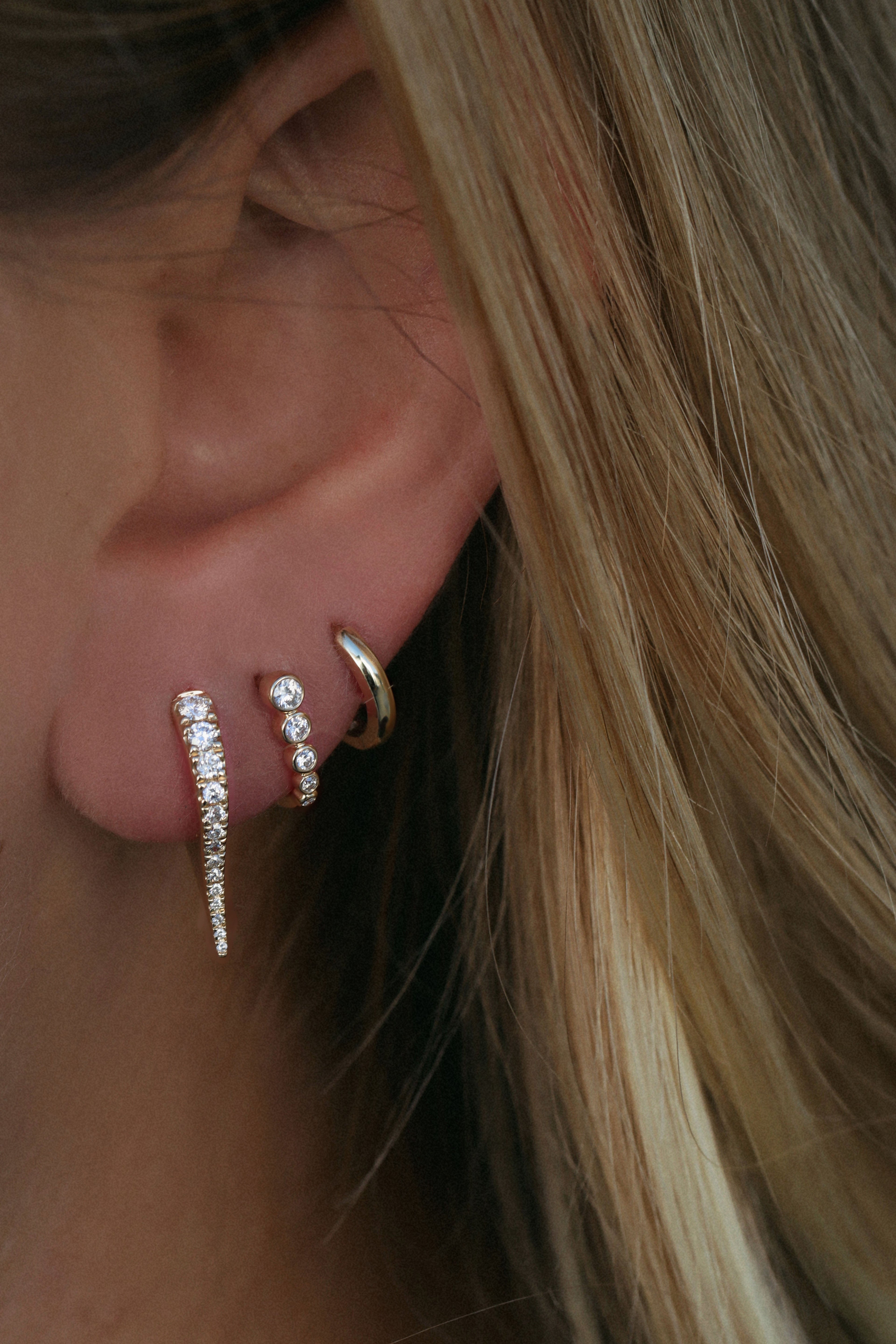 Gold classic gold baby hoop