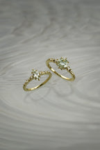 1ct Light Green-Yellow Diamond Nereid Ring