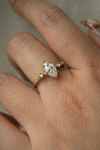 Lab Grown Marquise Cut Diamond Nereid Ring